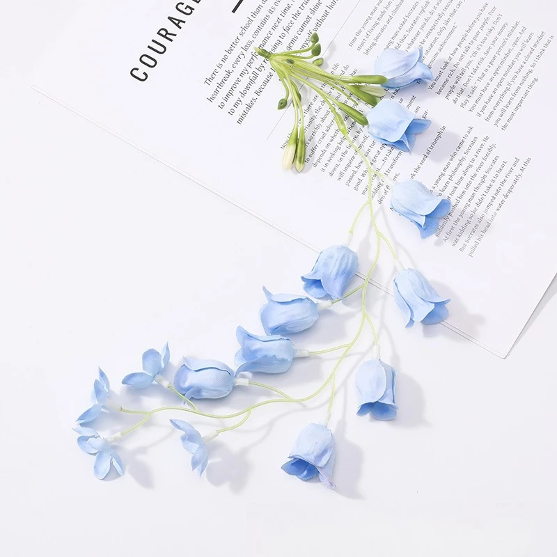 Фото 100 шт./лот, ассорти искусственных цветов лилии для ветряных колокольчиков, бусины для рукоделия, подвески для декора свадеб, домашних вечеринок и аксессуаров для волос №3