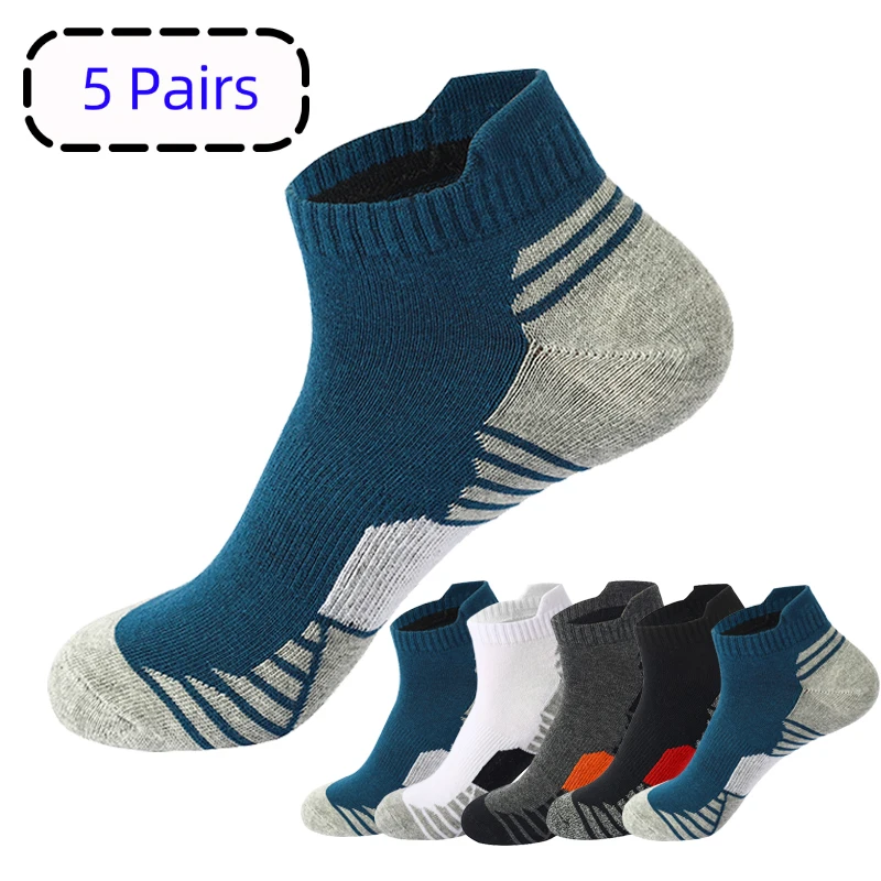 

5 Pairs High Quality Men Sock Cotton Short Socks for Male Low-Cut Ankle socks Breathable Summer Casual Soft Sports Socks EU38-45