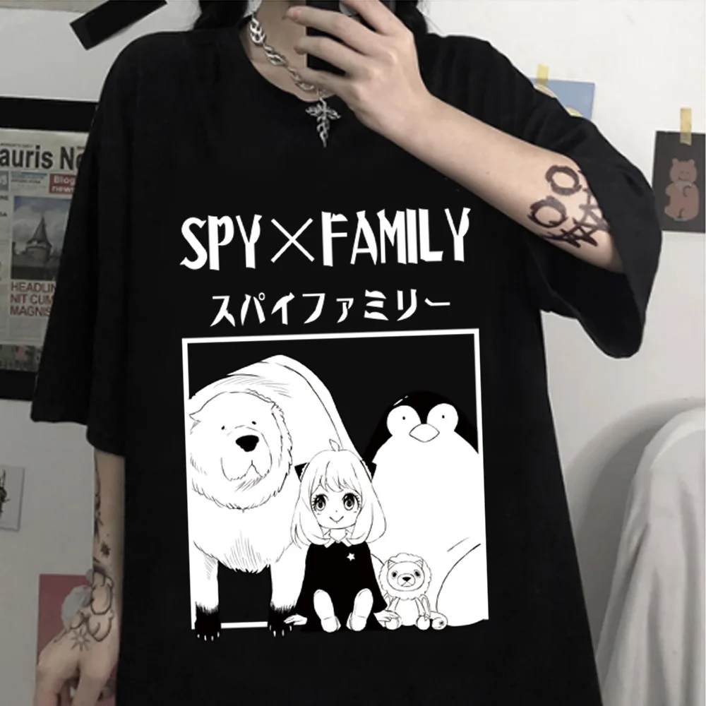 

Funny Cartoon Spy Family Shirt Cute Anya Forger T-Shirt Unisex Tshirt Tees Male Gift Top