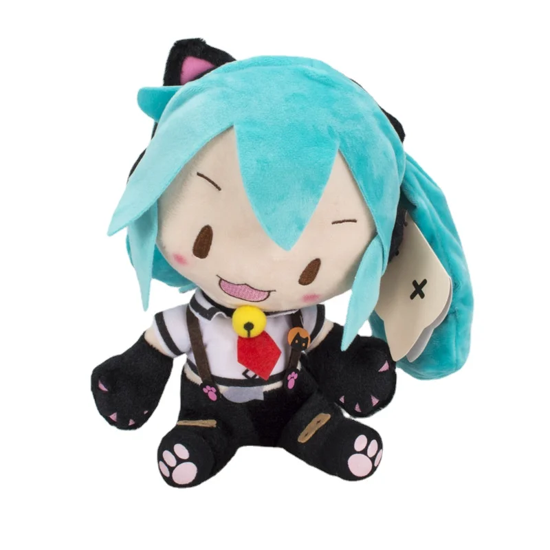 

Kawaii Hatsune Miku Cat Ear Cute Soft Plush Toy Cartoon Anime Dolls Boys Girls Birthday Christmas Gifts for Friend and Children