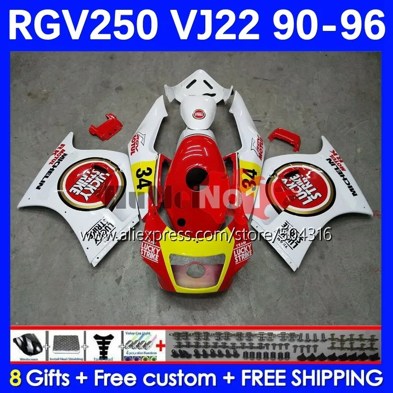 

Body For RGV250 SAPC RGV-250 VJ22 41NO.0 RGVT RGV 250 90 91 92 93 95 96 1990 1991 1992 1993 1994 1995 1996 Fairing Lucky Red