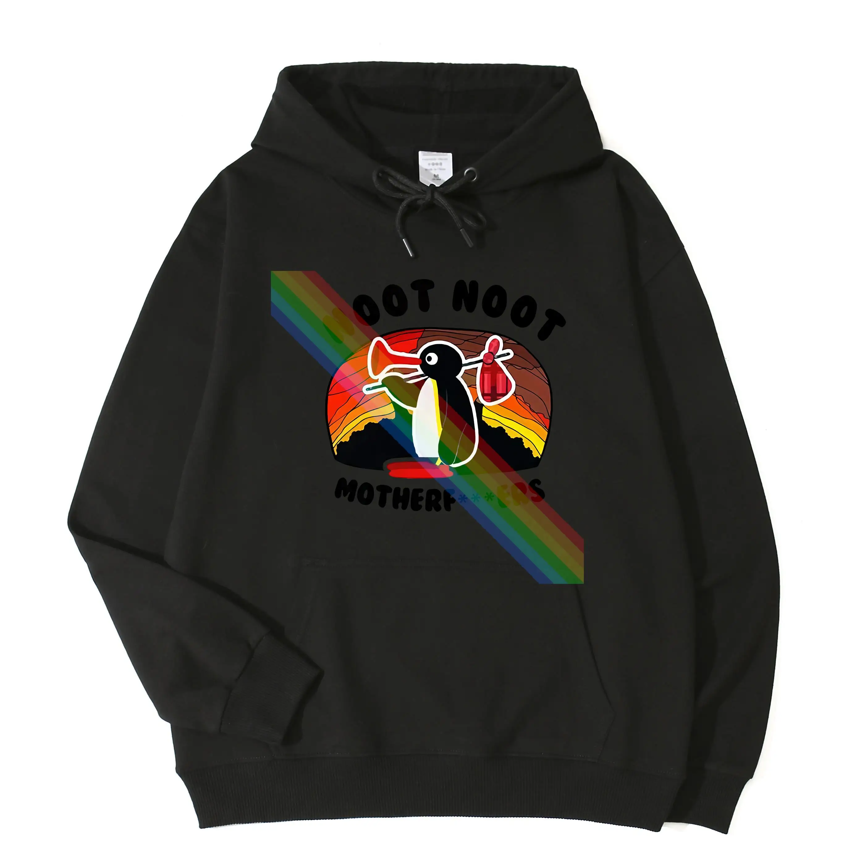 

Noot Noot Pingu Retro Funny Custom Unique Print Pullover Popular High Quality Pocket Hoodie Sweatshirt Unisex Top Asian Size