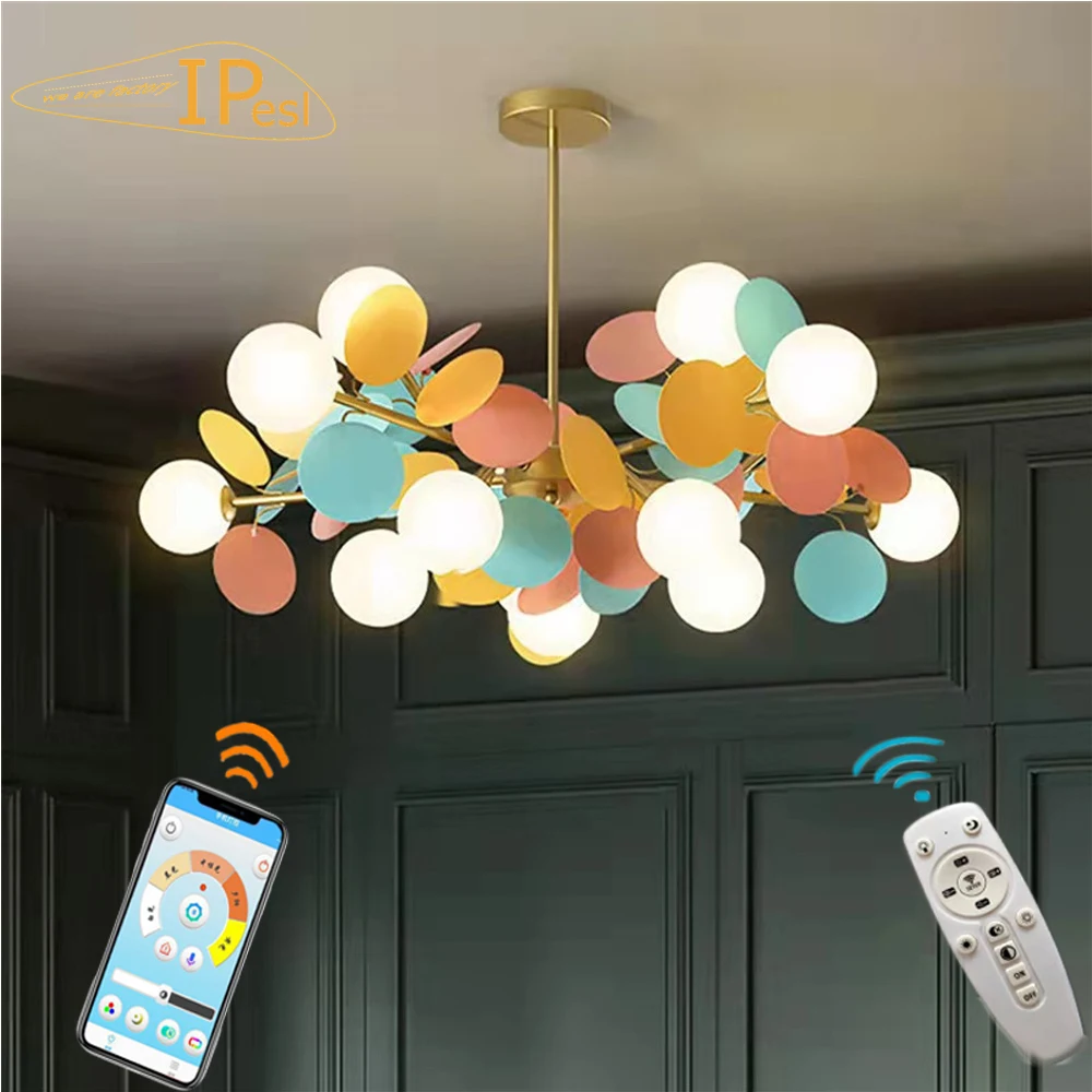 

IPesl Modern firefly Chandelier Lights Led Hanging Lamp Kids Chiliren room Restaurant Lighting Living Room Bedroom Drop Shipping