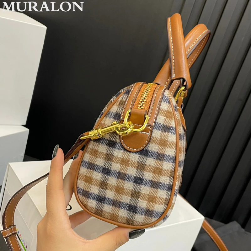 Клетчатая клетчатая сумка-подушка дизайнерская модная классика 2024 новая женская