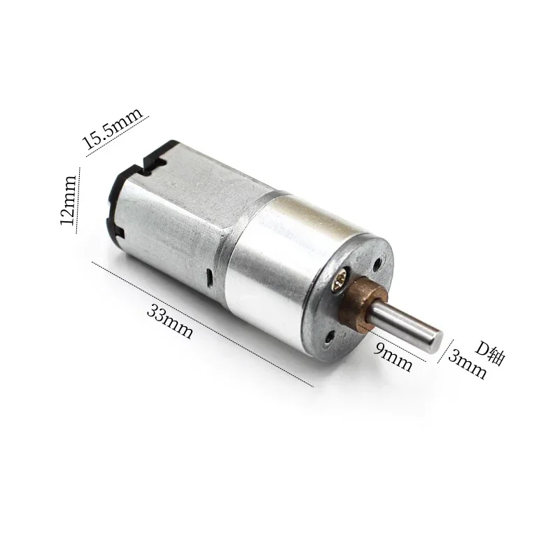 ZGA16 Маленький цельнометаллический редуктор 16 мм, мотор-редуктор постоянного тока 3 В, 240 об/мин, медленная скорость, большой крутящий момент, мотор-редуктор, D-вал, сделай сам, робот-автомобиль