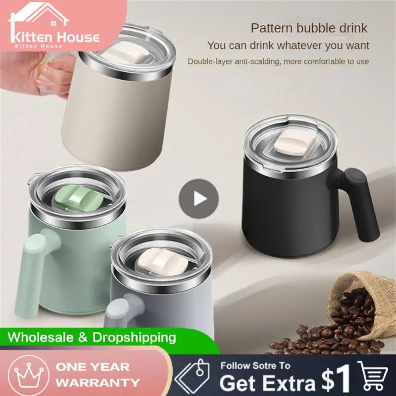 Cup White Stainless Steel Mug 304 Stainless Steel Liner Thermal Mug Daily Necessities Green
