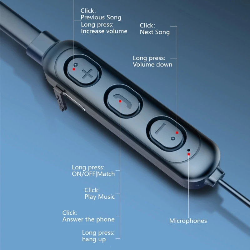 Беспроводные спортивные наушники с шейным ободом BLE5.1