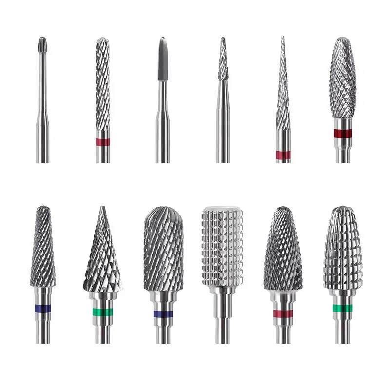 

20Types Tungsten Nail Drill Bits Pedicure Milling Cutter Grinding Head Sander Accessories Tool For Electric Cuticle Clean Rotary