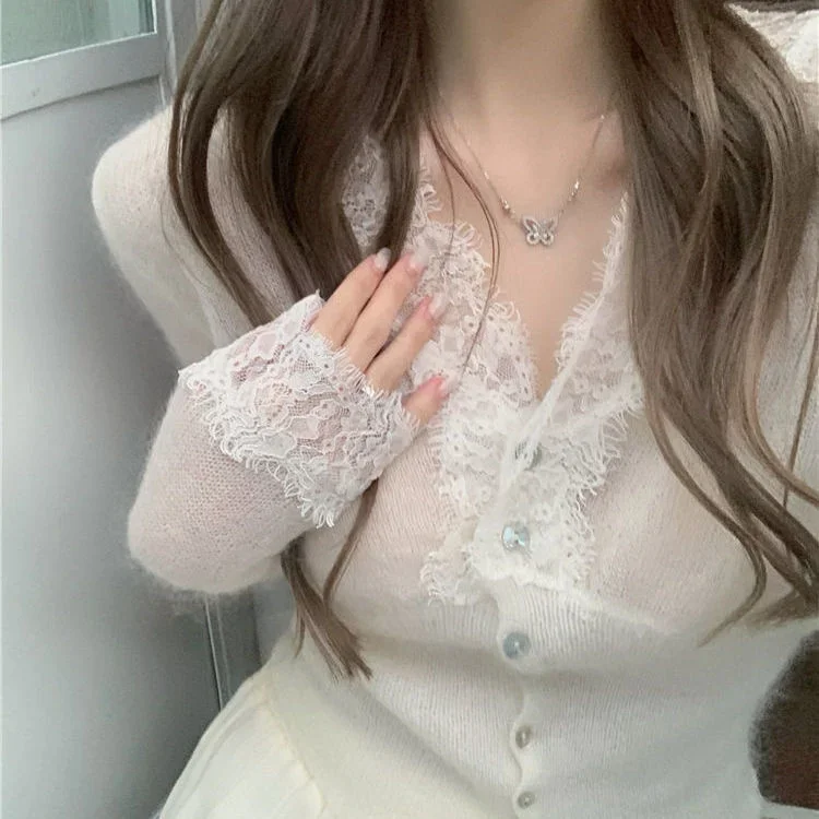 Женский винтажный топ с v-образным вырезом