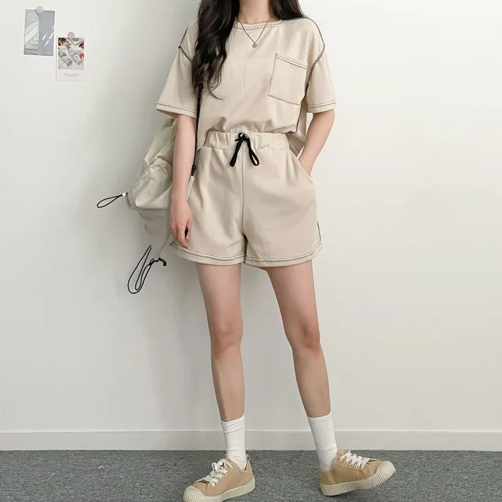 Корейская летняя Пижама одежда для отдыха нижнее белье пижамы костюмы из 2