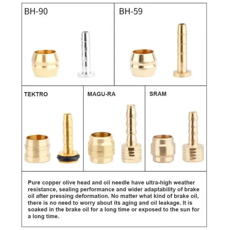 5/10 шт. масляный тормоз с оливковой головкой штифт для BH59 BH90 MAGURA SRAM TEKTRO латунные