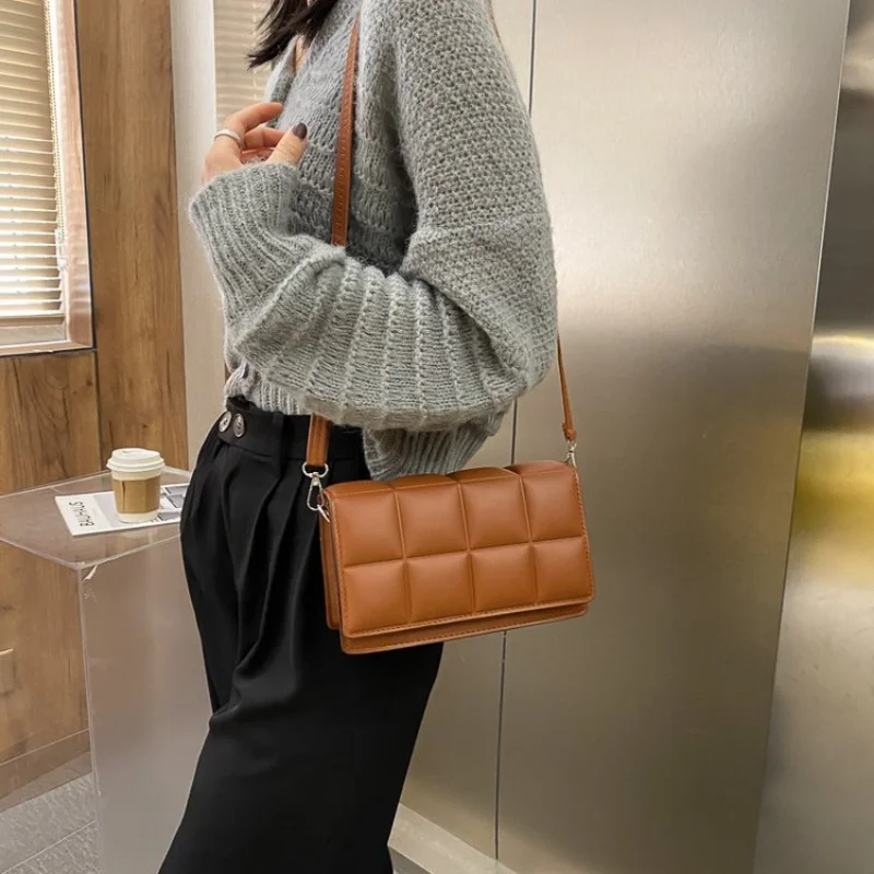 

Роскошная женская сумка-мессенджер в стиле ретро, Высококачественная Сумочка на плечо из искусственной кожи, брендовый дизайнерский чехол с откидной крышкой, модная дамская сумочка для подмышек