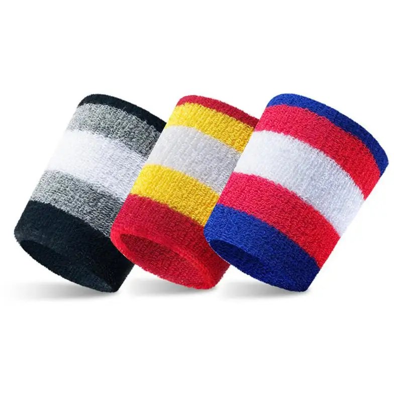 

Terry Cloth Cotton Sweatband Sports Wrist Tennis Yoga WristBand Arm Sweat Absorb Sleeve Towel Band Bracers Wrist Wrap Unisex