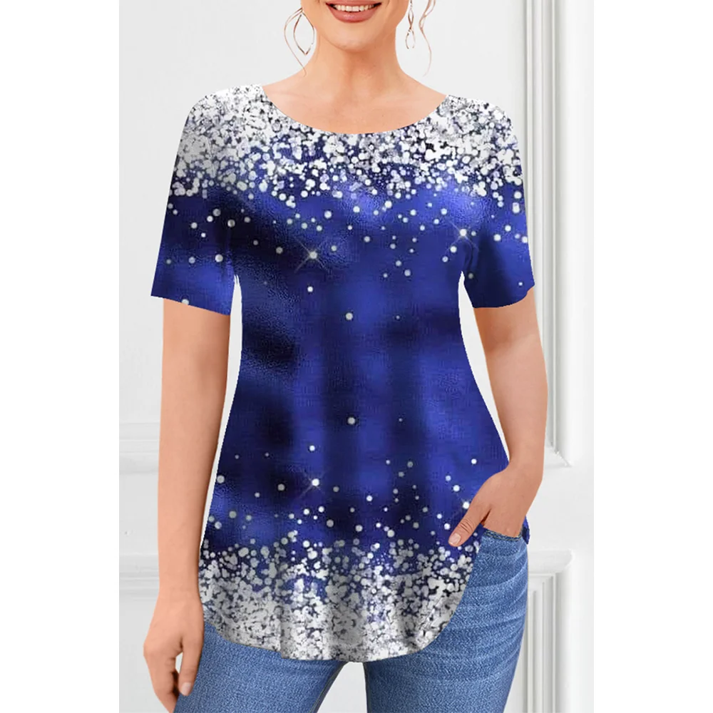 

Women's T-shirt Summer Fashion Short Sleeve Tops Tees Casual Daily Print T Shirt For Women Clothing Plus Sized Girls Y2k Clothes