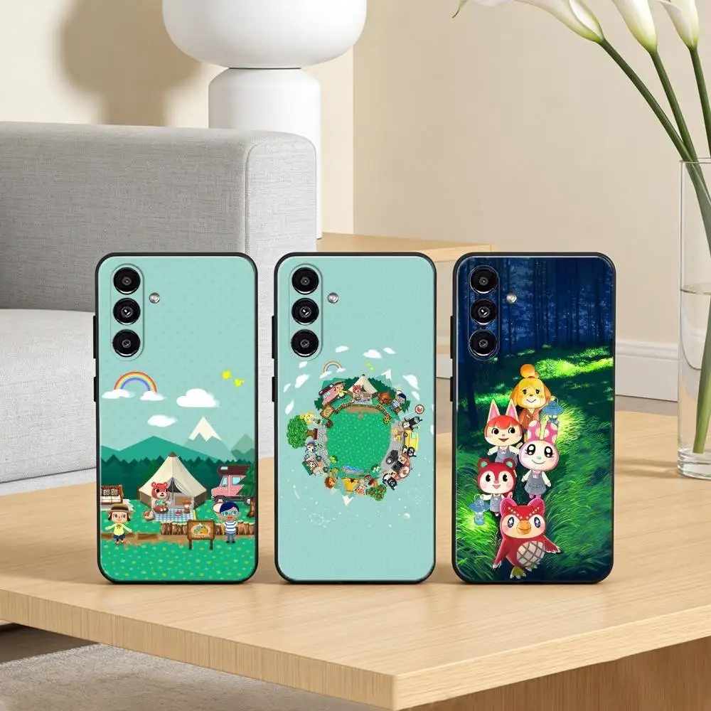 Фото Чехол для телефона Game A-Animals C-Crossing для Samsung Galaxy A13,21s,22,31,32,52,53,71,72,73, мягкий черный чехол №1