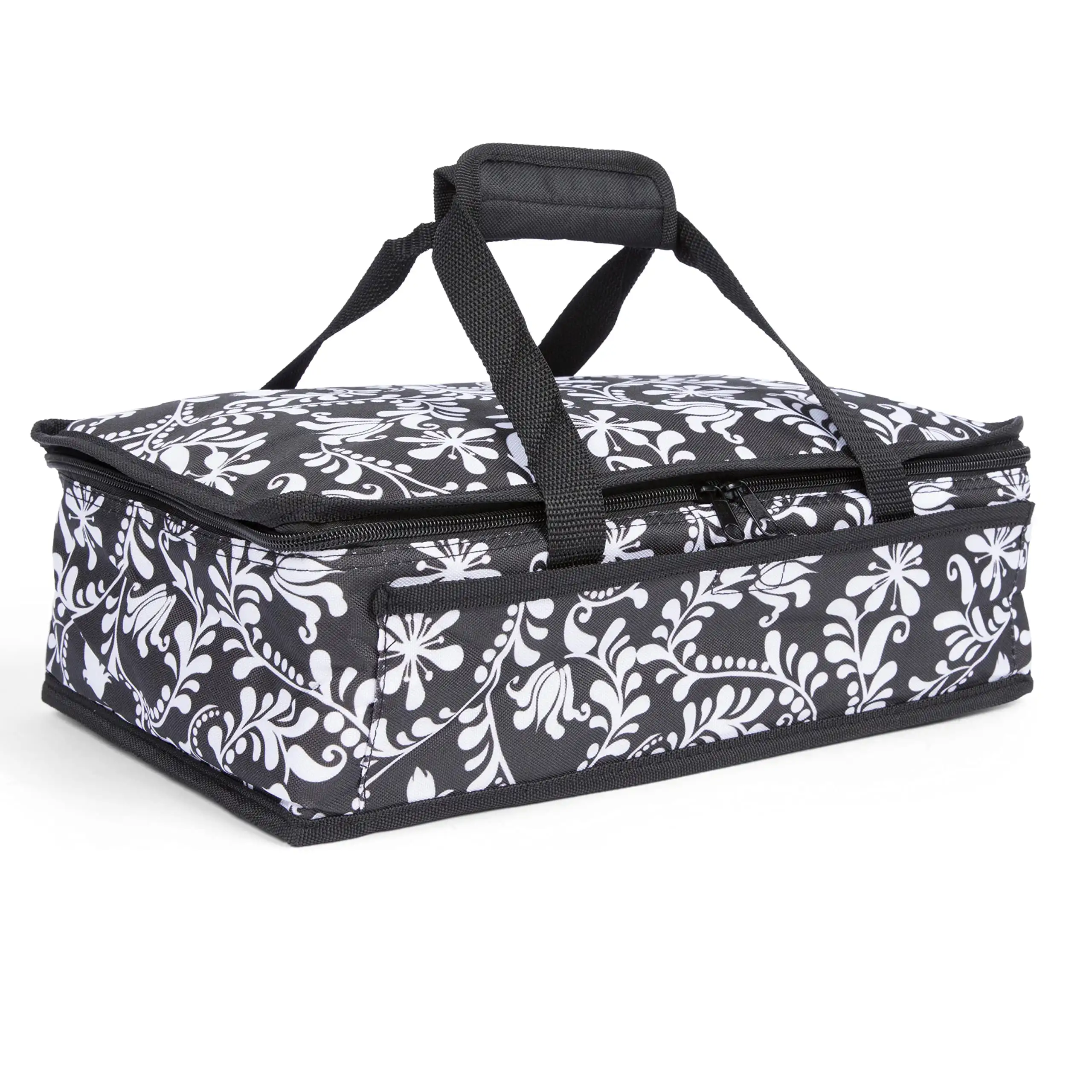 

Insulated Casserole Travel Carry Bag X516 Black and White Design