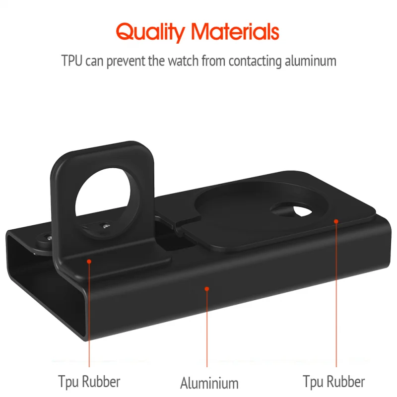 Алюминиевая настольная зарядная подставка для док-станции Iwatch Magsafe Iphone 15/14/13/12