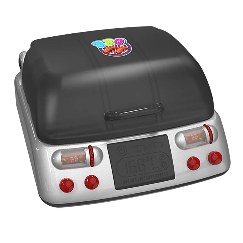 

Kitchen Pretend Play Toys Simulation Electric BBQ Grill Sausage Wing Tomato Sauce Cooking Machine for Child