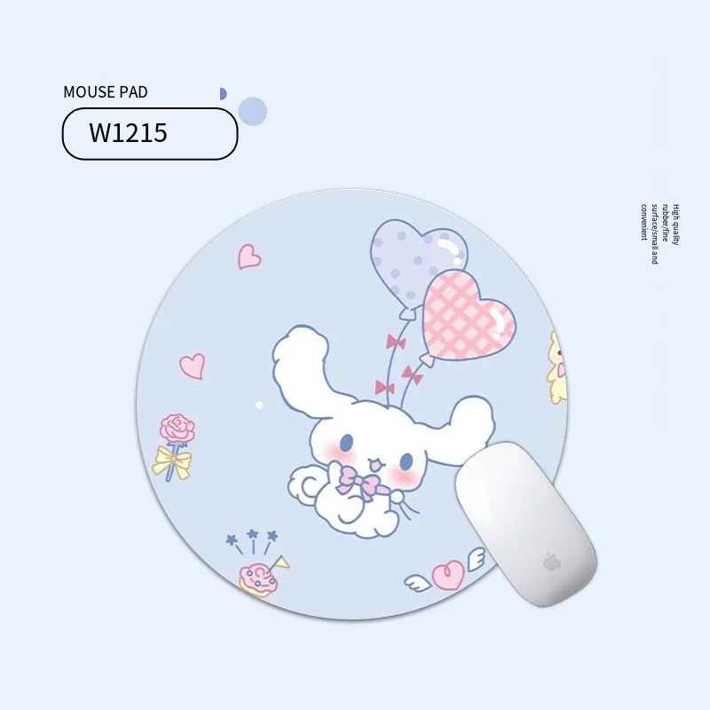 

Cinnamoroll Mouse Pad Sanrios Creativity Round Mini Anime Small Kawaii Ins Style Boys Girls Simple Cartoon Plant Gaming