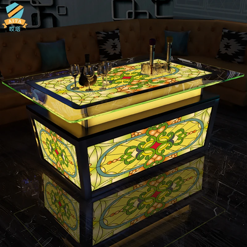 KTV специальный светящийся журнальный столик в европейском стиле со светодиодной