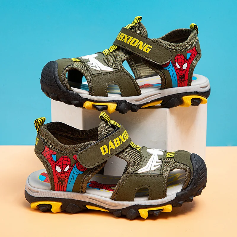 Детские Нескользящие сандалии с мягкой подошвой и мультяшным принтом