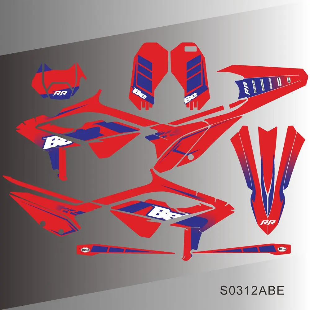 Для Beta RR 125 200 250 300 350 390 430 480 2023 2024 полностью графические наклейки на задний план