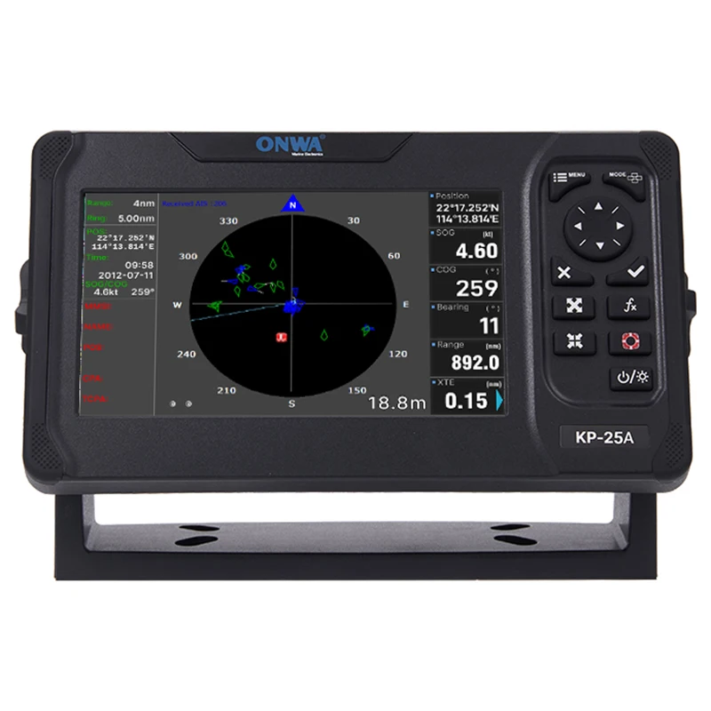 ONWA KP-25A 5-дюймовый GPS-Графический Плоттер со встроенным транспондером класса B + AIS
