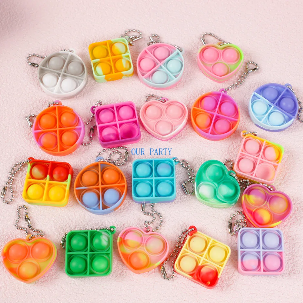 

Мини-поп-пузыри, 20 шт., силиконовые брелки