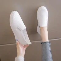 women white shoes breathable sneakers flat shoes casual shoes nurse shoes comfortable work shoes fashion walking shoes loafers