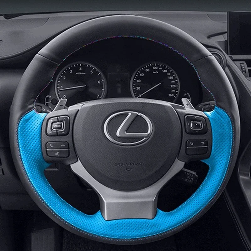 

High Quality Hand Sewn Leather Steering Wheel Cover for Lexus ES200 ES300h NX200t RX270 Car Handle Cover Accessorise