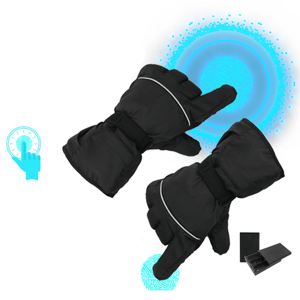 

Outdoor Sports Ski Heating Warm Gloves Riding Touch Screen Cold Protection Mountaineering Heated Gloves Winter Motorbike Racing