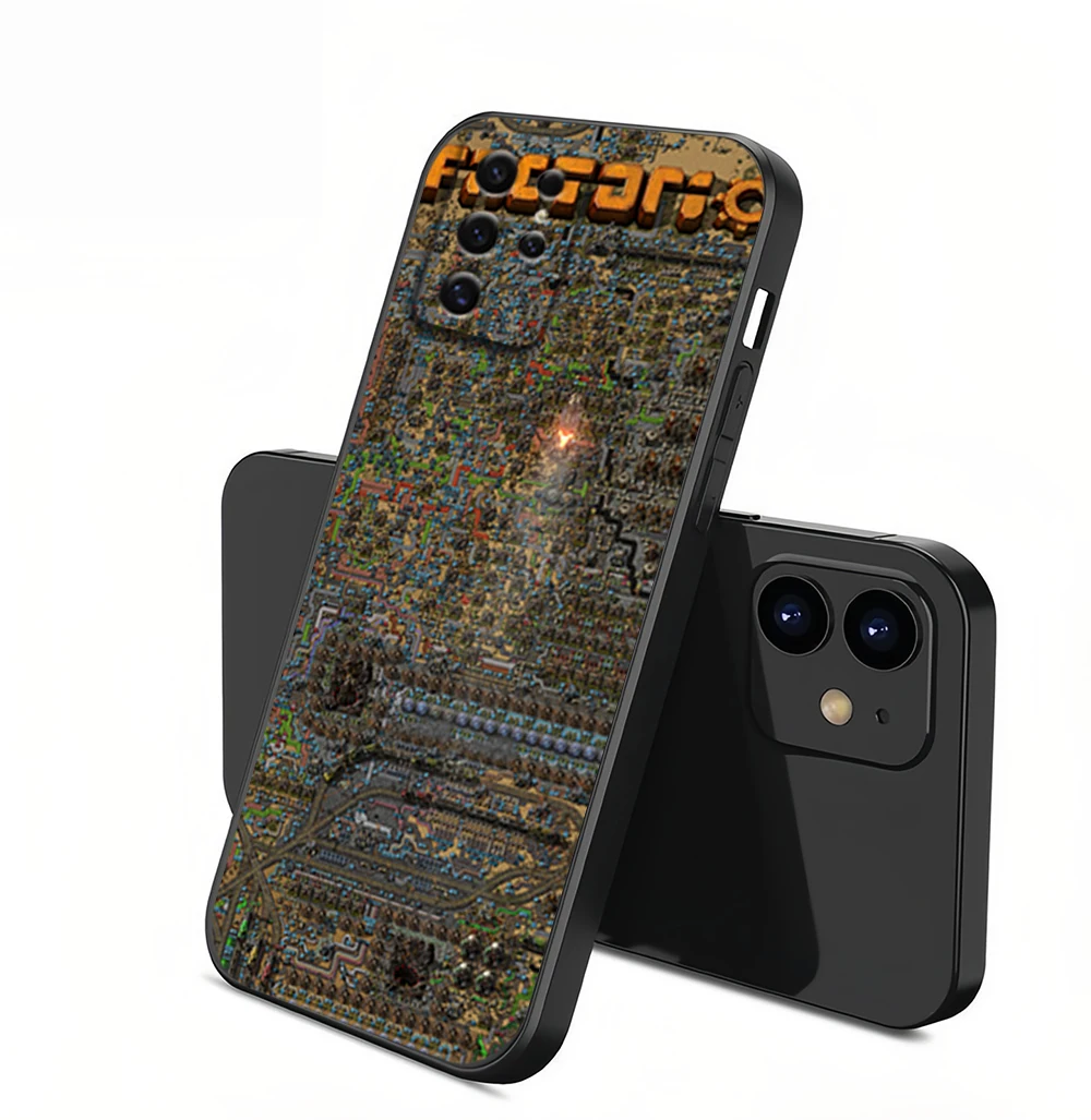 Game F-Factorio Phone Case For Samsung S22 S23 A73 A72 A71 A54 A53 E ULTRA Black Soft Shell
