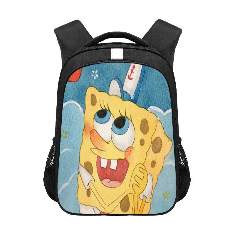 Детский мультяшный рюкзак Губка Боб дышащая простая повседневная сумка для книг
