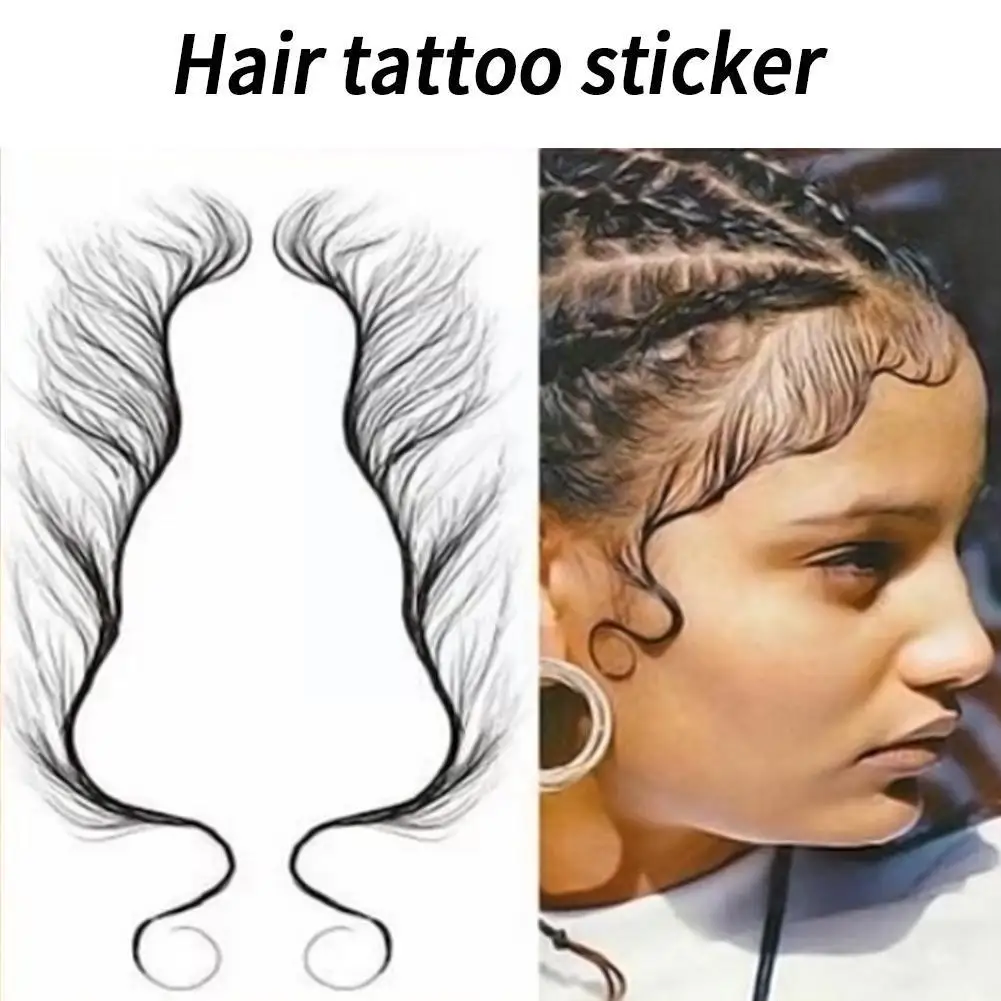 

1 Тип тату-наклеек с краями для волос, Детские волосы, тату-наклейка, шаблон, искусственные волосы, тату, Детские волосы, тату-наклейка для жен...