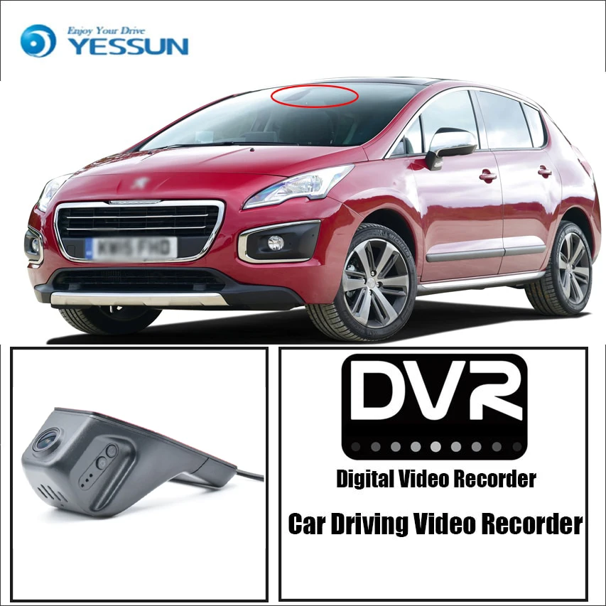 

YESSUN для Peugeot 3008 Автомобильный видеорегистратор DVR Мини приложение управления Wifi камера регистратор видеорегистратор оригинальный стиль