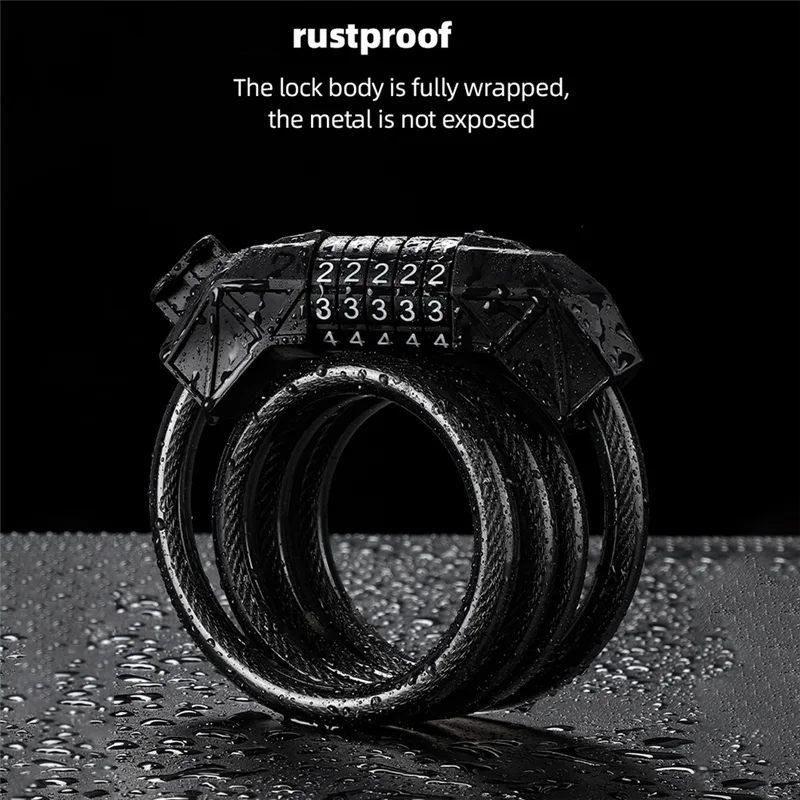 

Bicycle Lock 5 Digit Code Anti-Theft Lock Bike Security Accessory Steel Cable Cycling Bicycle Lock