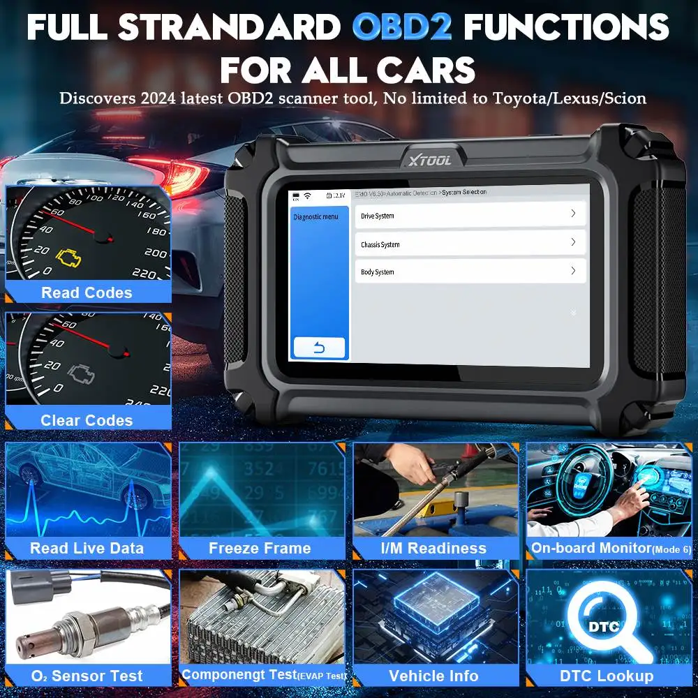 Фото Новый диагностический сканер IP500 TLS CAN FD Bi-Directional OBD2 для автомобилей Toyota/Lexus/Scion с 19+ сервисными функциями и считывателем кодов OBD2 №4