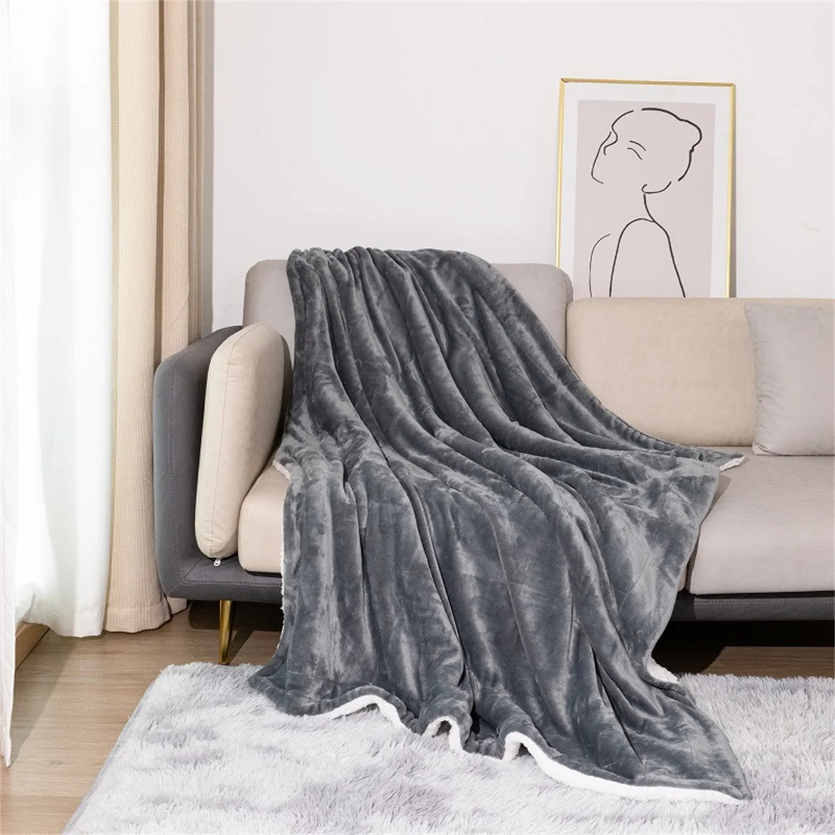 

Зимние теплые одеяла для кровати 130 х160 см, зимний норковый плед, однотонное покрывало для дивана, покрывало, мягкие клетчатые одеяла, зимнее ...