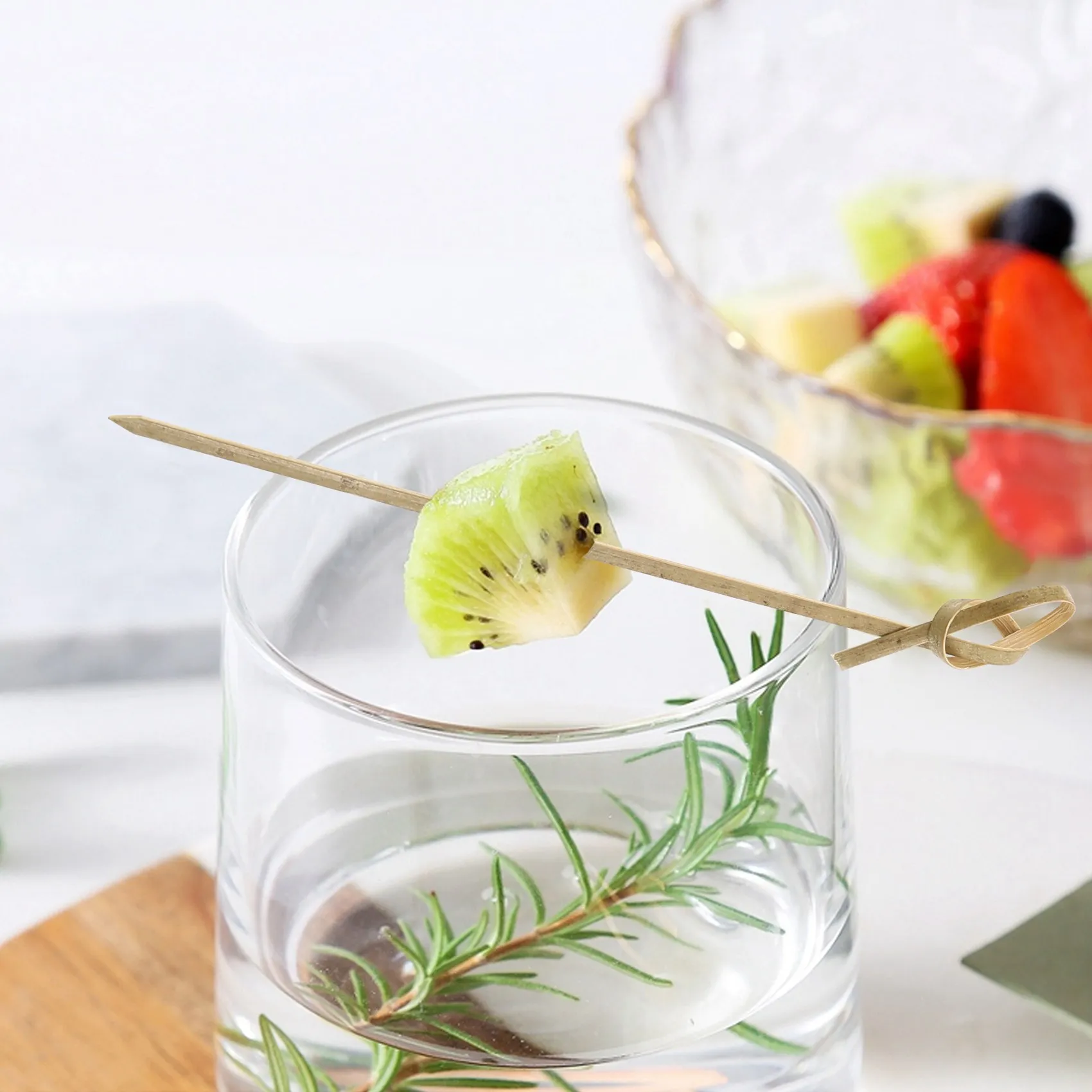 

Cocktail Sticks 300 Pcs Food Japaneses Style Bamboo Knotted Skewers Bamboo Toothpicks with Twisted Ends Party Supplies