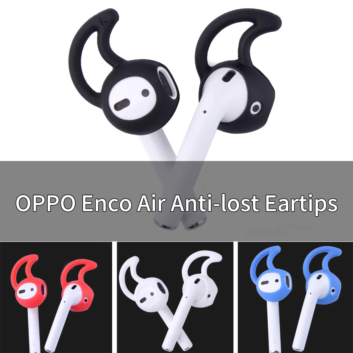 

4Pcs Silicone Ear Tips for OPPO Enco Air TWS Eartips for Apple Airpods 1/2 Tips Airplus Pro 4 Earbuds Earhook Anti-drop
