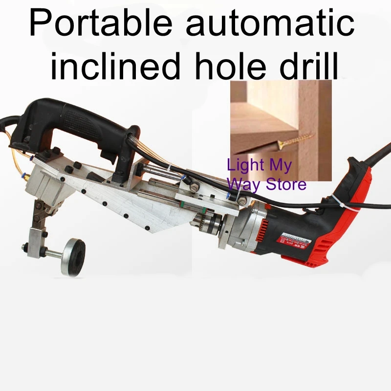 Steam-driven oblique hole locator portable electric pneumatic woodworking oblique hole drilling oblique hole puncher enlarge