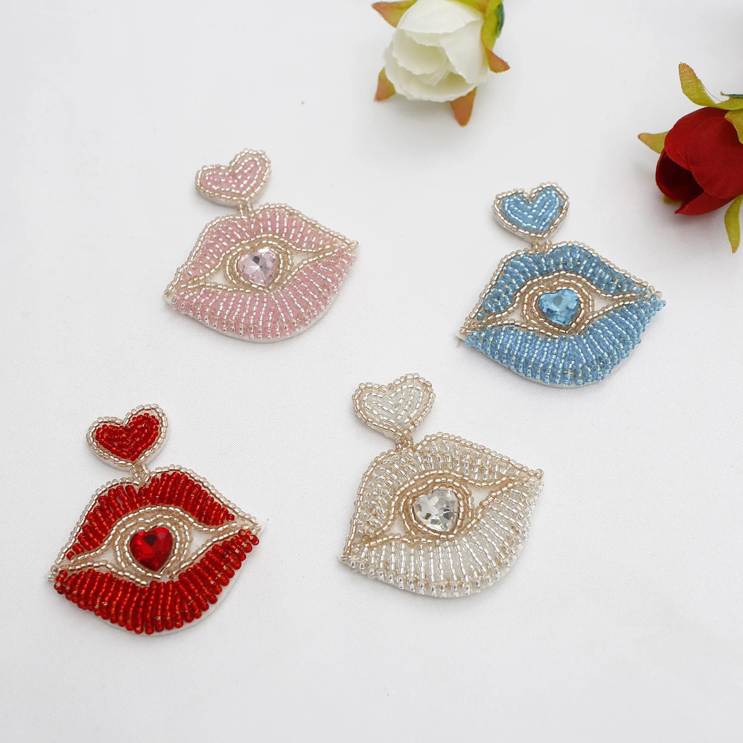 

Серьги ручной работы в богемном стиле с бусинами