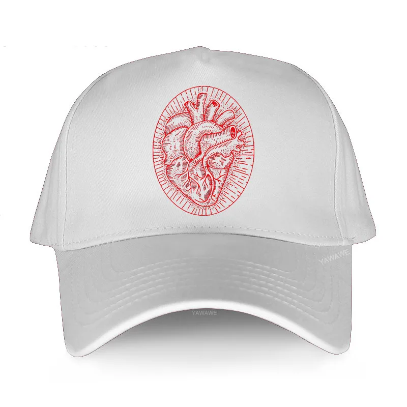 

Hot sale Men's Baseball Caps summer casual hat RETRO HUMAN HEART NURSE DOCTO Funny Design Adult Breathable Hat Sun-Proof Cap