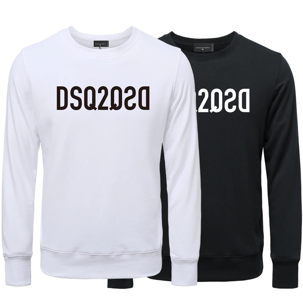 

DSQ2 Brand Autumn Sweatshirt Mens Daily Casual Loose DSQ2 letter Print O-Neck Sweater Pullover Street Trend Hip Hop Sport Hoodie