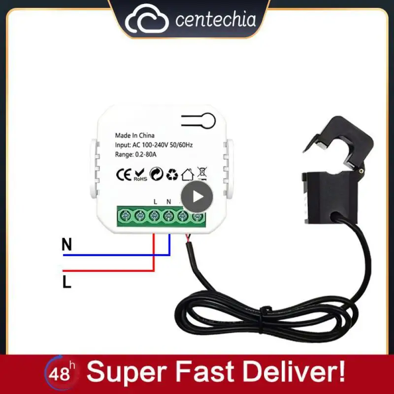 

Счетчик энергии Tuya Smart Life с Wi-Fi, 80 А, 1/2/3 шт.