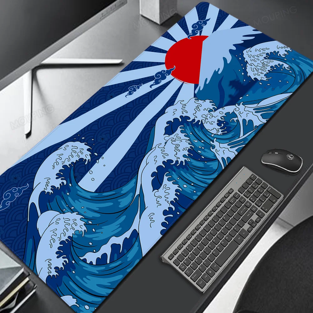 

Blue Great Wave Mouse Pad Gamer Japan Mousepad Company Laptop Carpet Deskmat Kawaii Office Tables Gaming Mats Desk Accessories