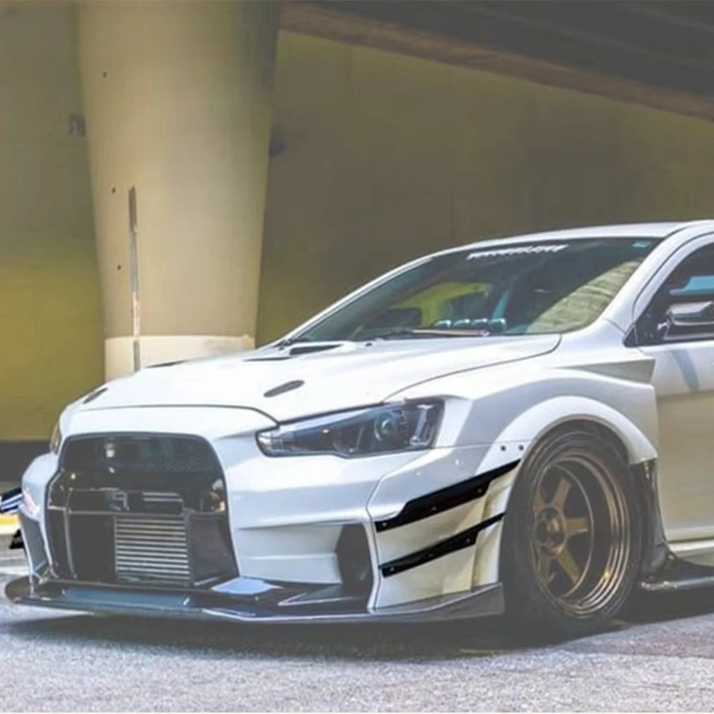 Фото Для Mitsubishi EVO 10 X CZ4A 07-16: Комплект карбоновых боковых юбок в стиле SEXY (пара) №2