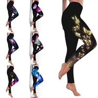 leggings women high waist 3d butterfly printed seamless yoga pants push up workout legins gym clothing for female leggins femme