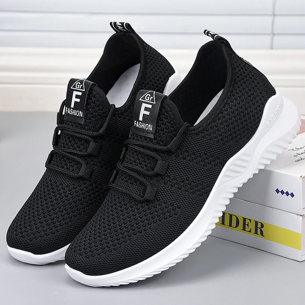 Female 2023 spring casual fashion running shoes flying woven breathable women's shoes soft soled comfortable sneakers for women