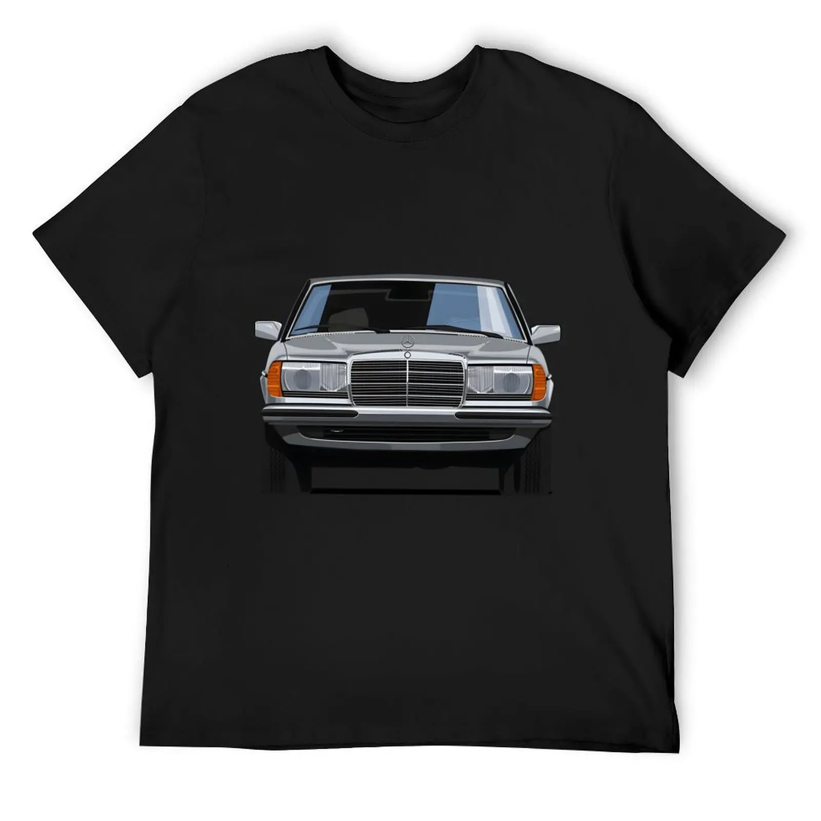 W123 C123 - Classic Youngtimer (серебристый) Классическая футболка в тяжелом весе одежда